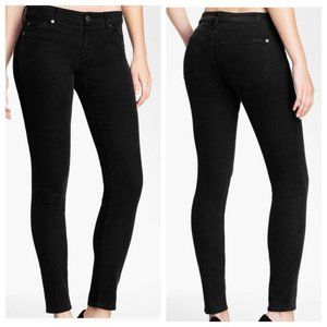 7 for all mankind black sz 28 corduroy skinny pants